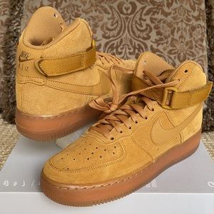 Nike Air Force 1 LV8 3 GS Wheat Flax Gum BQ5485-700 Size 6Y / Womens 7.5  Shoes